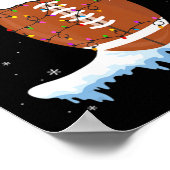 ドクリスマスサッカーサンタハットメリークリスマスフットバル ポスター (角)