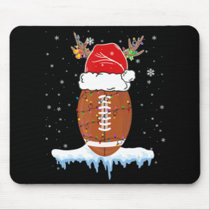 ドクリスマスサッカーサンタハットメリークリスマスフットバル マウスパッド