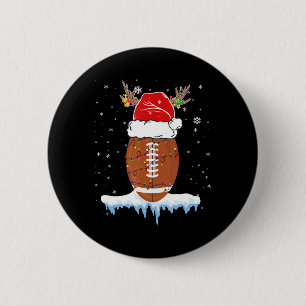 ドクリスマスサッカーサンタハットメリークリスマスフットバル 缶バッジ