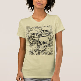 ドクロとカボチャのTシャツ Tシャツ