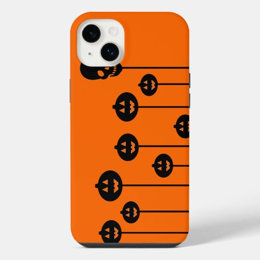ドクロとカボチャ iPhoneケース (裏面)