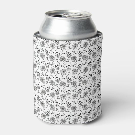 ドクロとクモの巣 缶クーラー (缶正面)