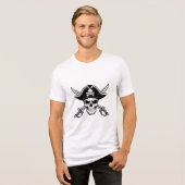ドクロとサーベル トライブレンドＴシャツ (正面全面)