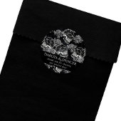 ドクロとチョークローズ | ゴシックグリーティング ラウンドシール