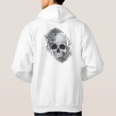 ドクロとバラのスケッチ パーカ (裏面)