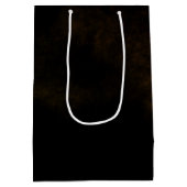 ドクロとバラのワインレッド ブラック グランジ カスタマイズ ミディアムペーパーバッグ (裏面)