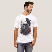 ドクロとワタリガラス予言 Tシャツ (正面フル)