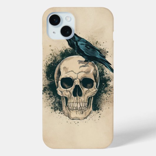 ドクロとワタリガラス Case-Mate iPhoneケース (裏面)