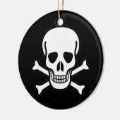 ドクロと交叉骨 セラミックオーナメント (左)