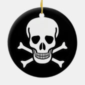 ドクロと交叉骨 セラミックオーナメント (裏面)