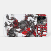 ドクロと傘を持つゾンビアライグマのマカブルデザイン Case-Mate iPhoneケース (裏面(横))