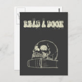 ドクロと本 ポストカード (正面/裏面)