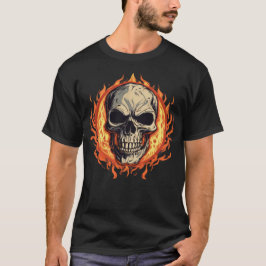 ドクロと炎 Tシャツ