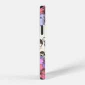 ドクロと花のシームレスパターン iPhoneケース (右側面)