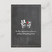 ドクロと薔薇のラスティックな宿泊施設のウェディングカード エンクロージャーカード (裏面)