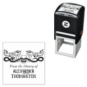 ドクロと蛇の植物図書館の本の名前 セルフインキングスタンプ (インサイチュ)