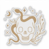 ドクロと蛇 シール (正面)