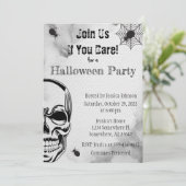 ドクロと蜘蛛のハロウィンパーティー 招待状 (スタンド正面)
