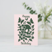 ドクロと蝶 ポストカード (スタンド正面)