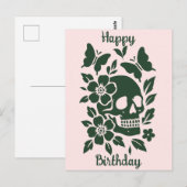 ドクロと蝶 ポストカード (正面/裏面)