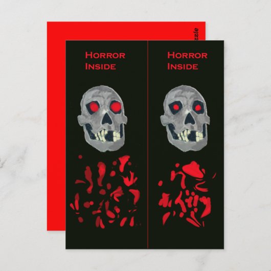 ドクロと血のしおり ポストカード (正面/裏面)