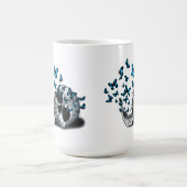 ドクロと青い蝶 コーヒーマグカップ (中央)