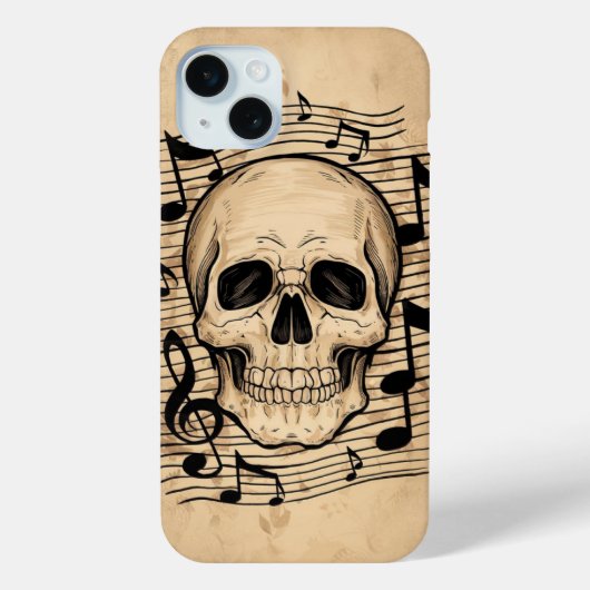 ドクロと音符 Case-Mate iPhoneケース (裏面)