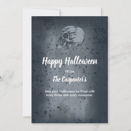 ドクロと骨のハロウィンカード 招待状
