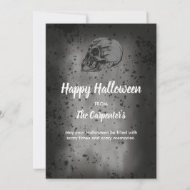 ドクロと骨のハロウィンカード 招待状