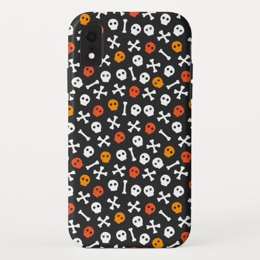 ドクロと骨のハロウィンパターン Case-Mate iPhoneケース (裏面)