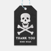 ドクロと骨のハロウィン感謝タグ ギフトタグ (正面)