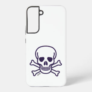 ドクロと骨のホワイトSamsung S22 Plus携帯ケース Samsung Galaxy S22+ケース