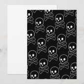 ドクロと骨のマーク 招待状 (正面/裏面)