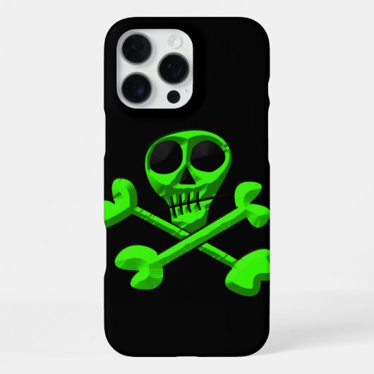 ドクロと骨の模様 iPhoneケース (裏面)