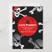 ドクロと骨の海賊 招待状 (正面)