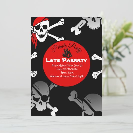 ドクロと骨の海賊 招待状 (スタンド正面)