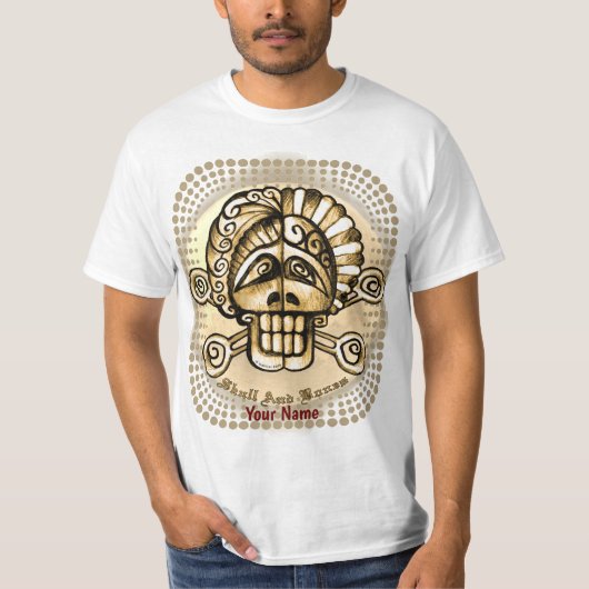 ドクロと骨 Tシャツ (正面)