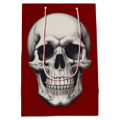 ドクロのイラスト ミディアムペーパーバッグ (裏面)