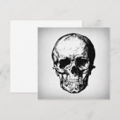 ドクロのイラスト ヴィンテージアート 招待状 (正面/裏面)