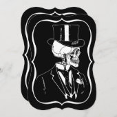 ドクロのウェディング グルーム 招待状 (正面/裏面)