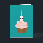 ドクロのケーキ カード<br><div class="desc">ドクロの誕生日カップケーキ</div>