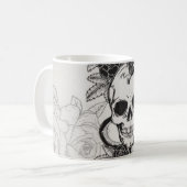 ドクロのコーヒーカップ コーヒーマグカップ (正面左)