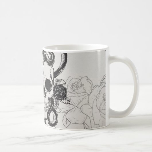 ドクロのコーヒーカップ コーヒーマグカップ (右)