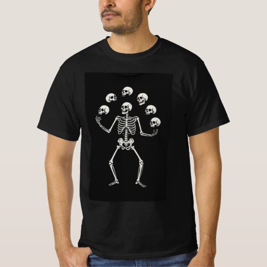 ドクロのジャグリング Tシャツ (正面)