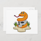 ドクロのヘビ ポストカード (正面/裏面)