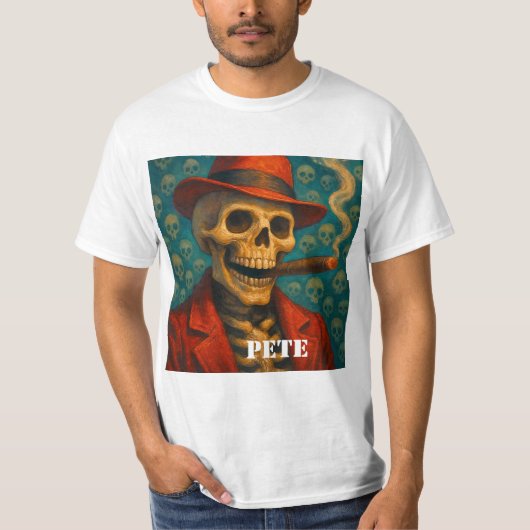 ドクロの可愛いTシャツ メンズ Tシャツ (正面)