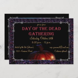 ドクロの女とジャック・オ・ランタン ディア・デ・ロス・ムエルトス 招待状