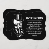 ドクロの新郎招待状 招待状 (正面/裏面)