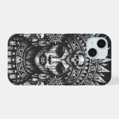 ドクロの王冠を戴く巫女 ― BurnsInHell作 iPhone 15ケース (裏面横)