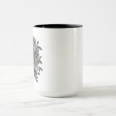 ドクロの花束 黒と白 マグカップ (中央)